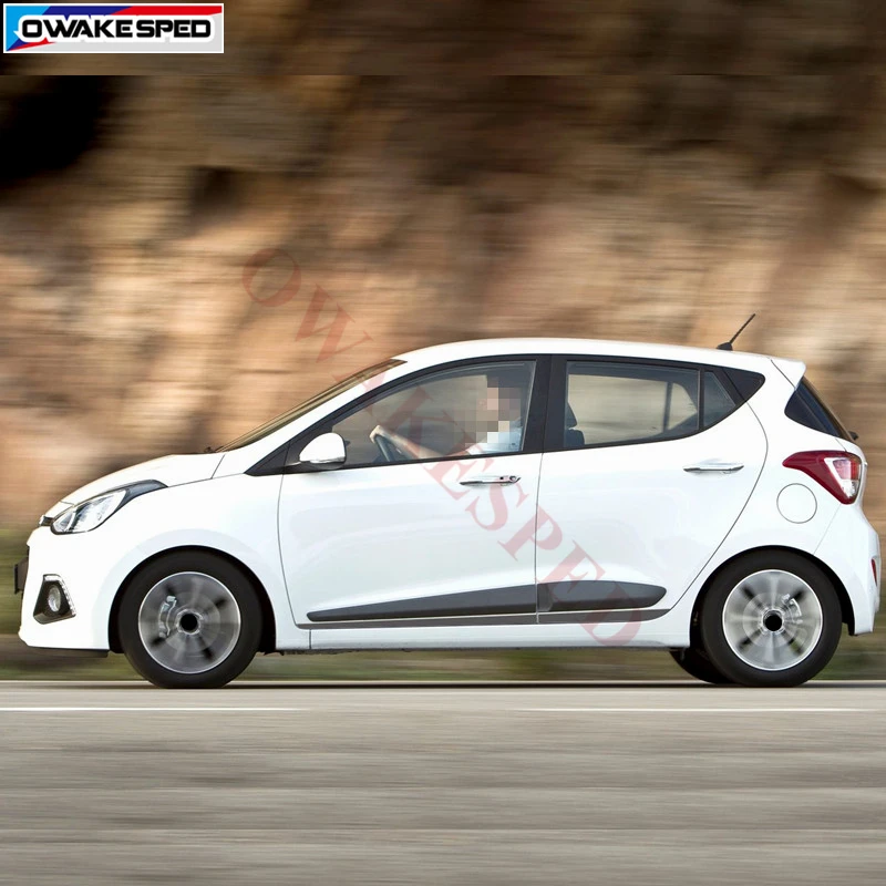 Наклейка на боковую юбку автомобиля s для hyundai i10- гоночный спортивный стиль полосы Авто тела индивидуальные наклейки Наклейка на городскую машину