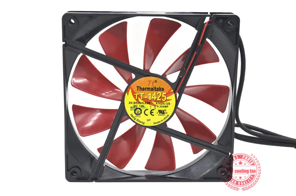 EVERFLOW Thermaltake TT 1425B 14 см 1425 14025 тихий охлаждающий вентилятор A1425L12S 12 В 0.3A|cooling fan|thermaltake