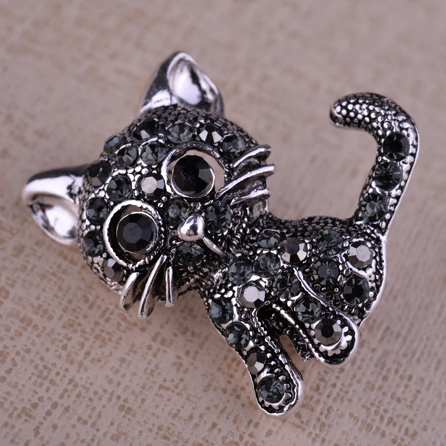 Милая маленькая кошка броши булавка ювелирное изделие для женщин костюм шапки