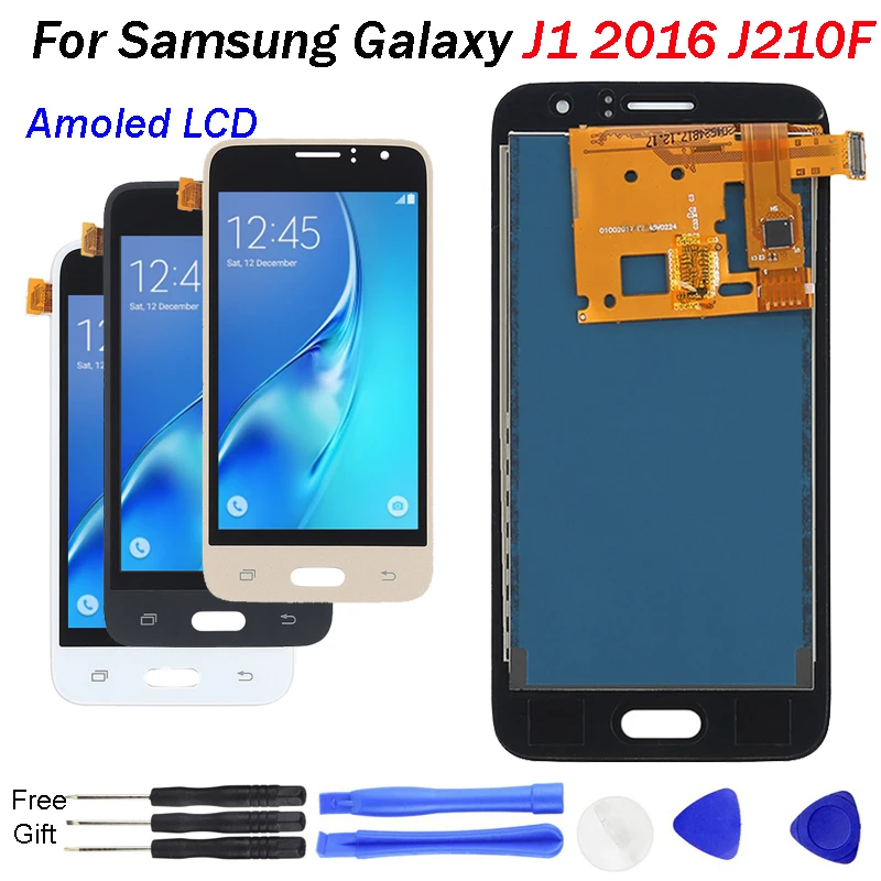 J120F ЖК Amoled для Samsung Galaxy J1 2016 J120 J120A J120M J120FN сенсорный экран дигитайзер AMOLED ЖК-дисплей