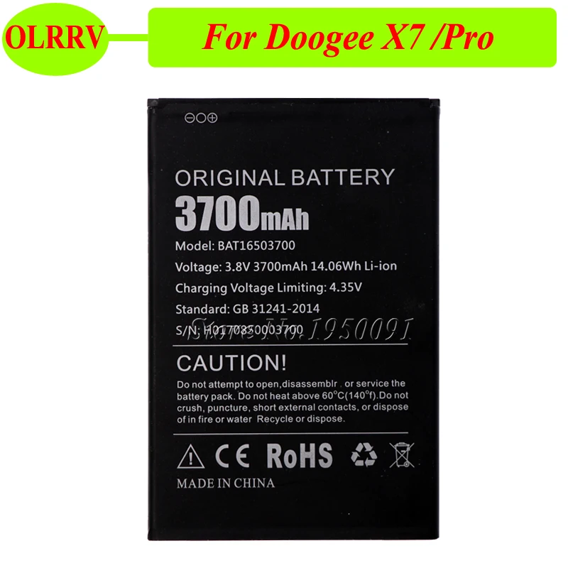Аккумулятор Для Doogee X7 Pro аккумулятор BAT16503700 3700 мАч|battery for doogee|battery forbatteries batteries |