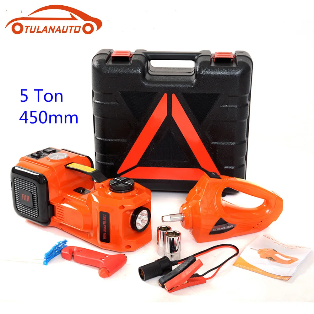TULANAUTO 3 in 1 5T Electric Hydraulic Jacks 12V DC Car Floor Jack with LED Light Disassembly Tool for Sedan Van Truck |