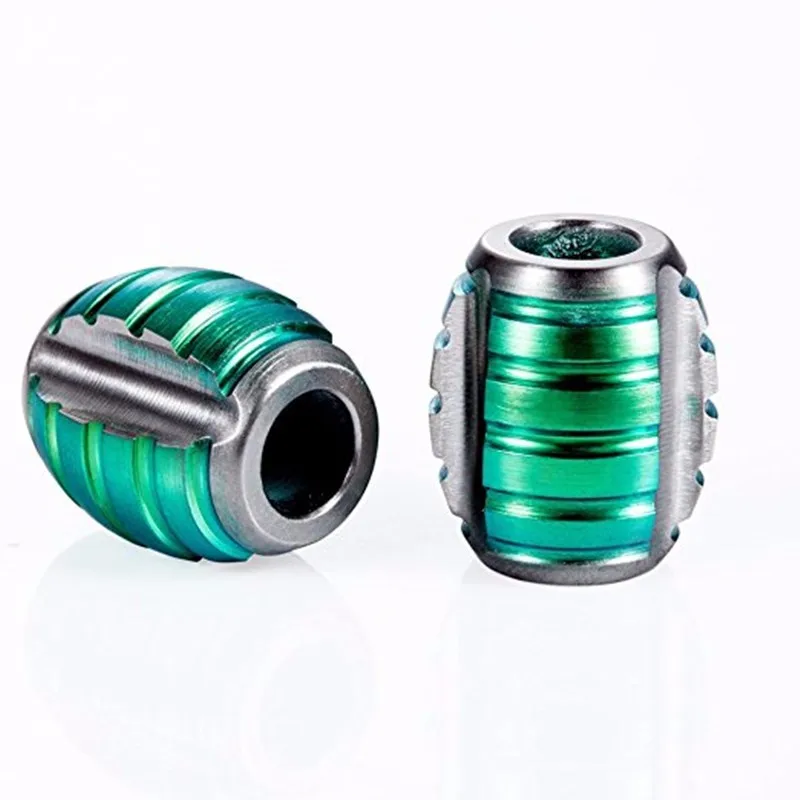 1 шт. титановые 13 мм Paracord бусы на шнурок для EDC брелок для ключей нож шнур молния тяга Открытый Инструменты кулон ювелирные изделия Paracord