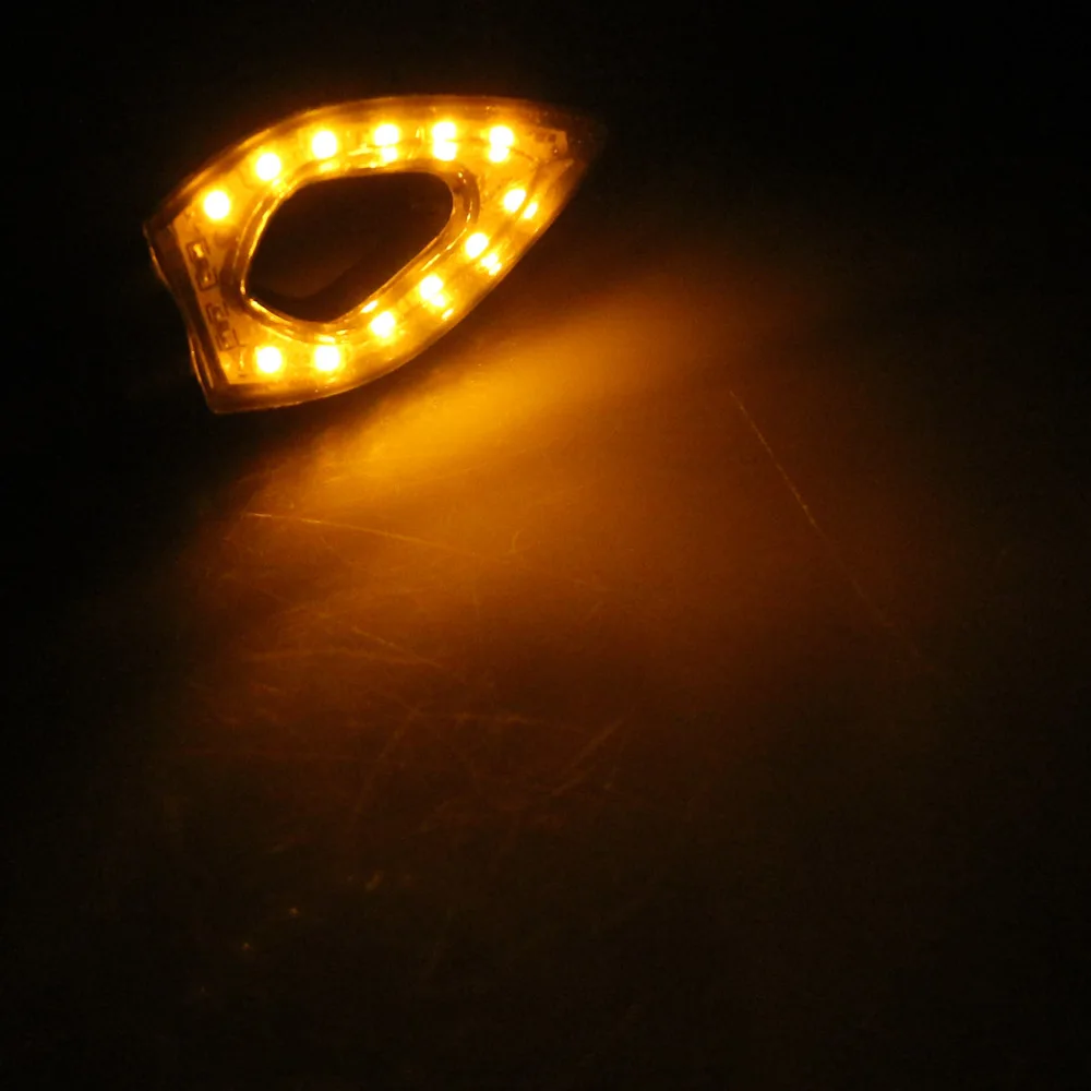4 шт. 12LED 12В индикатор поворота мотоцикла велосипеда светильник ромбовидный полый