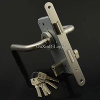 DHL Shipping 10Sets European Mortise Door Locks Fire Proof Door Lock 7255 / 7260 Lock body + Lock Cylinder + Door Handles + Keys