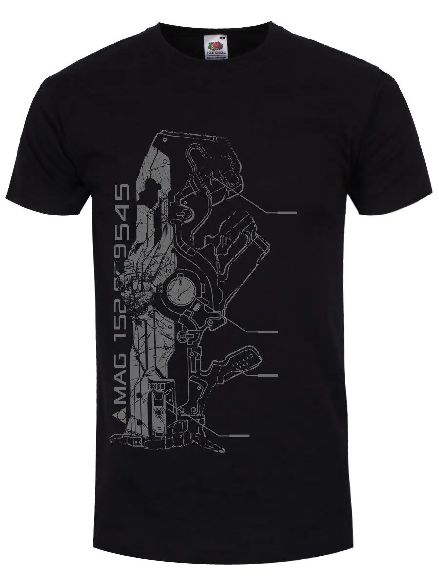 

Plasma Rifle Men's Black T-Shirt Man Fashion Round Collar T Shirt top tee Hot Selling 100 % Cotton