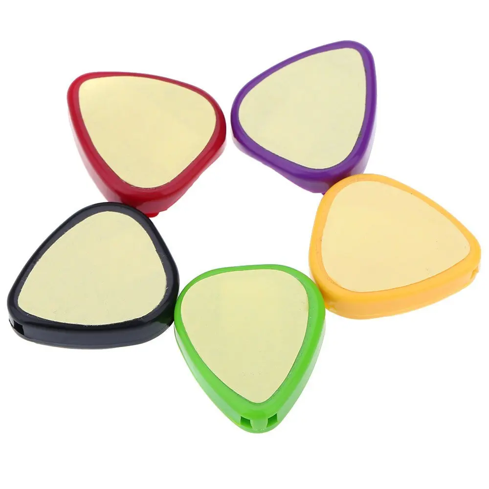 

XFDZ Plactic Heart-shaped Guitar Pick Plectrum Holder Cases 5pcs Sticky and Portable