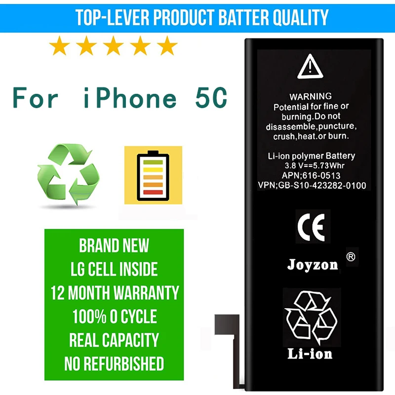 Лидер продаж оригинальный JOYZON батарея для iPhone 5C Замена литий-ионные аккумуляторы