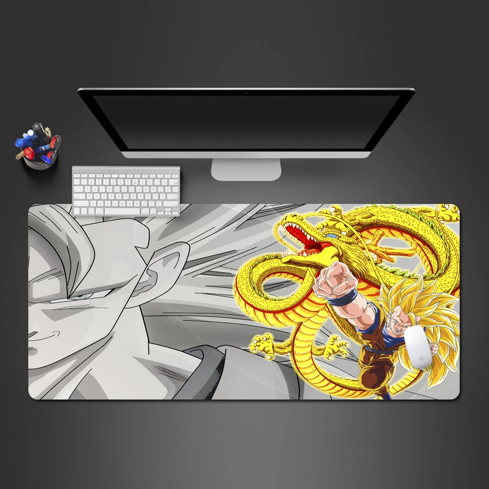 Коврик для мыши Dragon Ball Super Wukong And Golden Dragon компьютерные игровые коврики компьютерная клавиатура Коврик для мыши Аниме Коврик для мыши подарок на день рождения мальчика