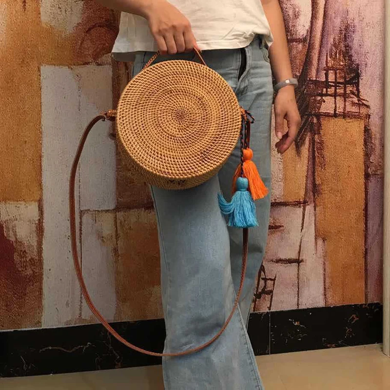 Новая шкатулка для хранения ювелирных изделий Пляжная тканая винтажная сумка из