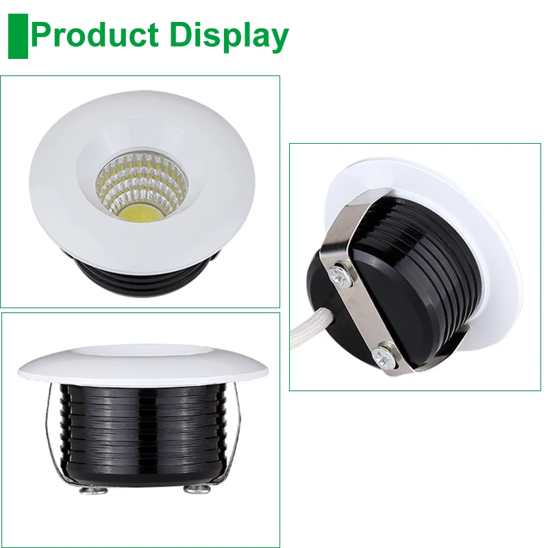 2 uds LED Downlights ronda de COB Mini punto apliques empotrados regulables lámpara de techo para gabinete de 110V 220V luces de casa para el escaparate