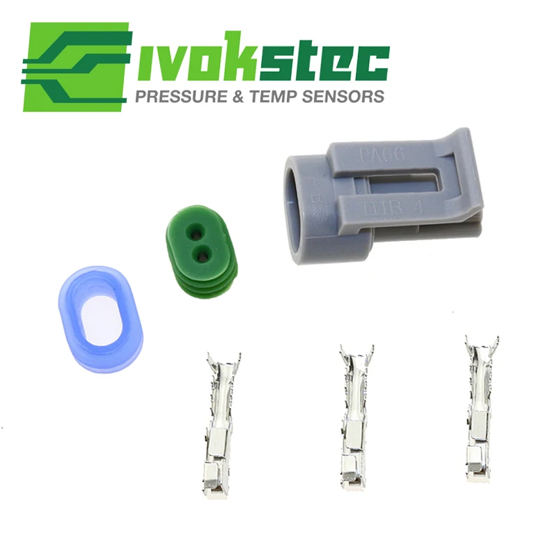 

2-Way Female Connector Kit Metri-Pack Housings 150.2 Series Pull to Seat Intake Air Temperature Temp Sensor 25036751