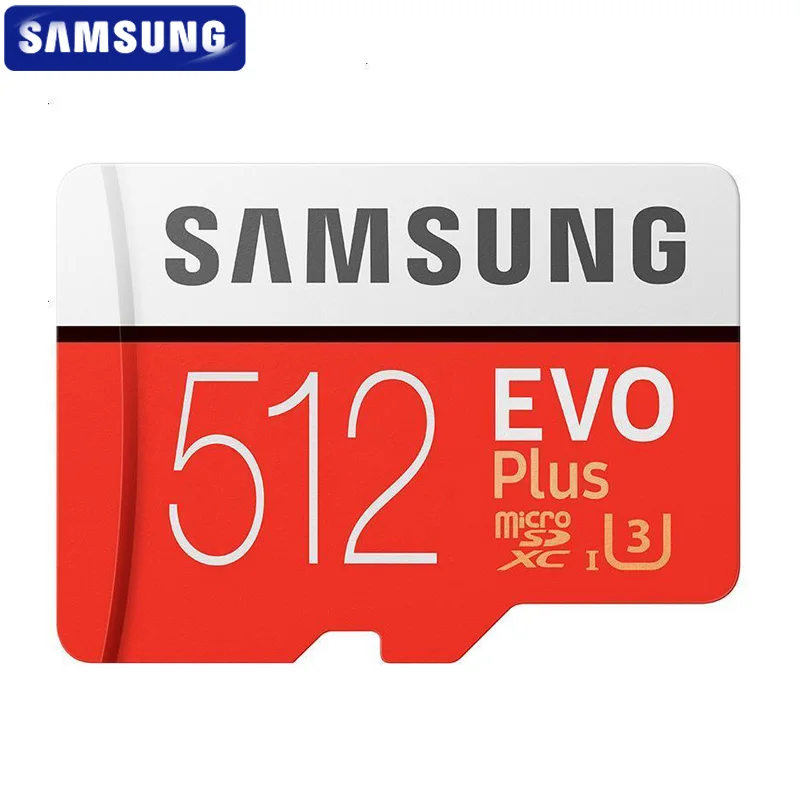 100% оригинальная карта Micro SD SAMSUNG 512 ГБ 100 МБ/с./с класс 10 U3 U1 SDXC EVO + памяти TF флэш для