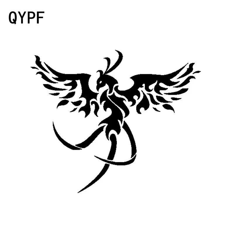 QYPF 16 см * 13 5 модное племенное искусство феникс птица животное виниловая