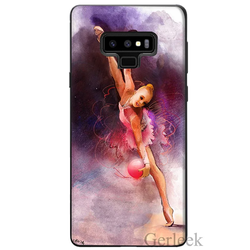 Чехол для телефона с изображением девушки спортивный гимнастический красочный