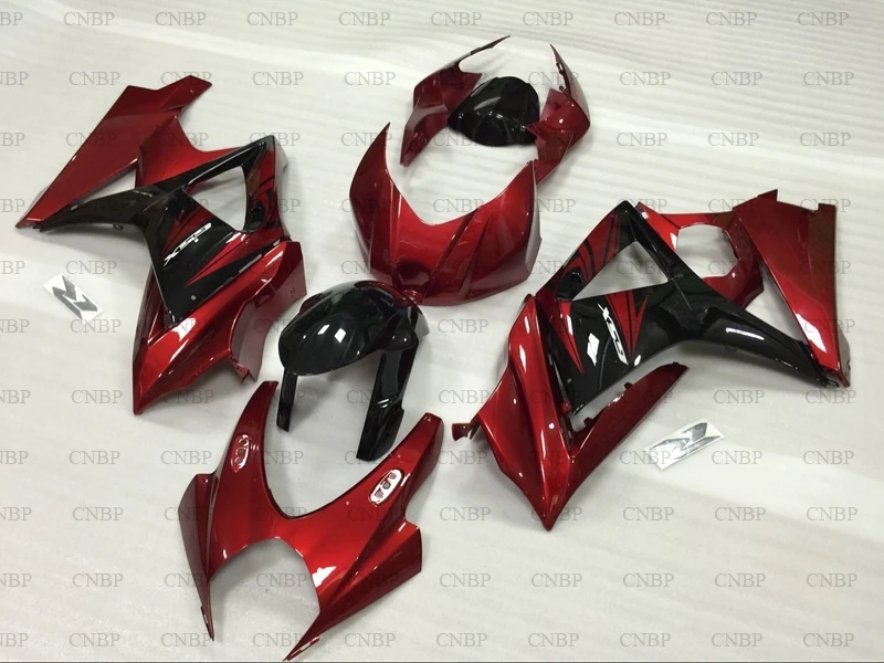 Для Suzuki GSXR1000 2007 обтекатель GSX-R1000 - 2008 K7 Красный Черный Кузов GSXR 1000 Пластиковые