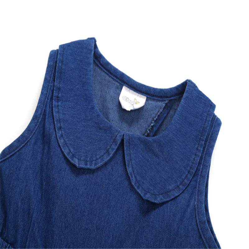 Summer Dress For Girls Sleeveless Denim Girl Big Party Kids Clothes 40G | Детская одежда и обувь