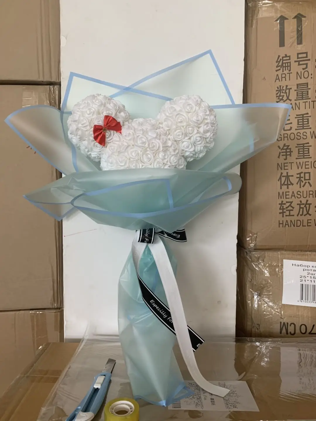 Кучу розовой мишкой|Искусственные и сухие цветы| |