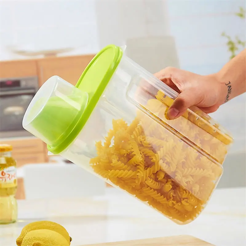 Queentime 2.5L банки для специй контейнеры для хранения пищевых продуктов пластиковые герметичные высокой емкости банки для печенья инструменты для трав и специй кухонные аксессуары