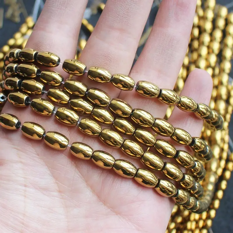 Овальные Бусины Из Натурального Гематита 15 дюймов на нить для изготовления