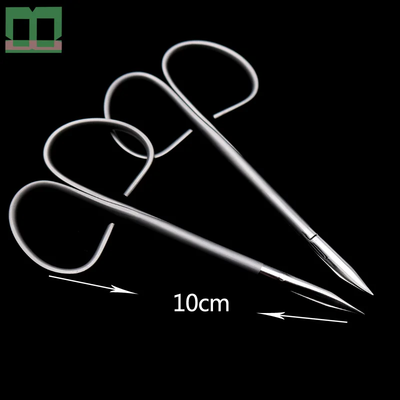 Офтальмологические рабочие ножницы из нержавеющей стали с прямой ручкой 10 см