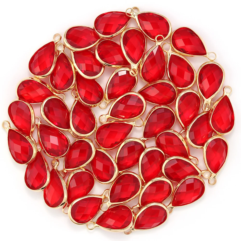 Yishan 5pcs/lot Colorful Crystal Glass Beads 15*8mm Drop Shape Handmade DIY Bracelet Jewelry Accessories Making EY6136 | Украшения и