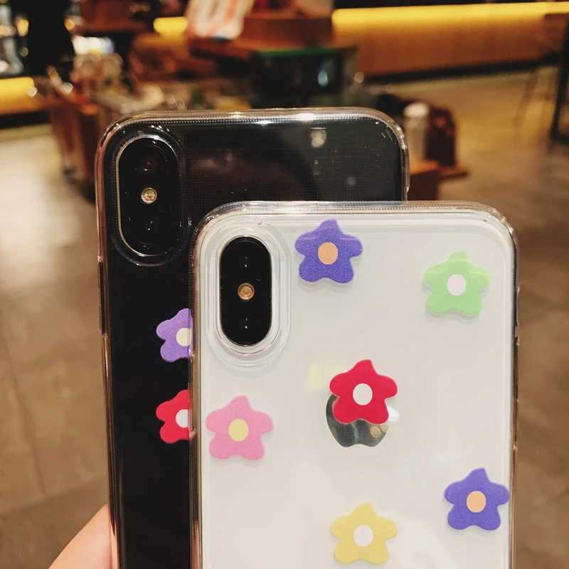 Cute Cartoon Floral Sun Flower Clear Phone Case Cover For iPhone X XR XS Max 8 7 6 6s Plus 5 5s SE Soft Silicone TPU Coque |