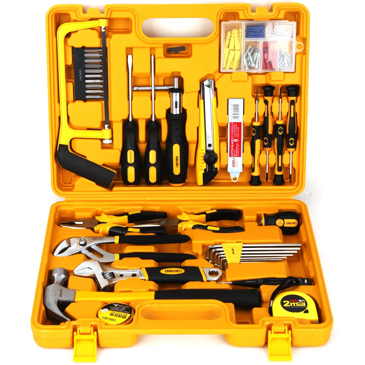Enlarge Multi-purpose Combination Tool Set Household Toolbox Hardware Tool Set 53-piece Tool Set Electrical 3703