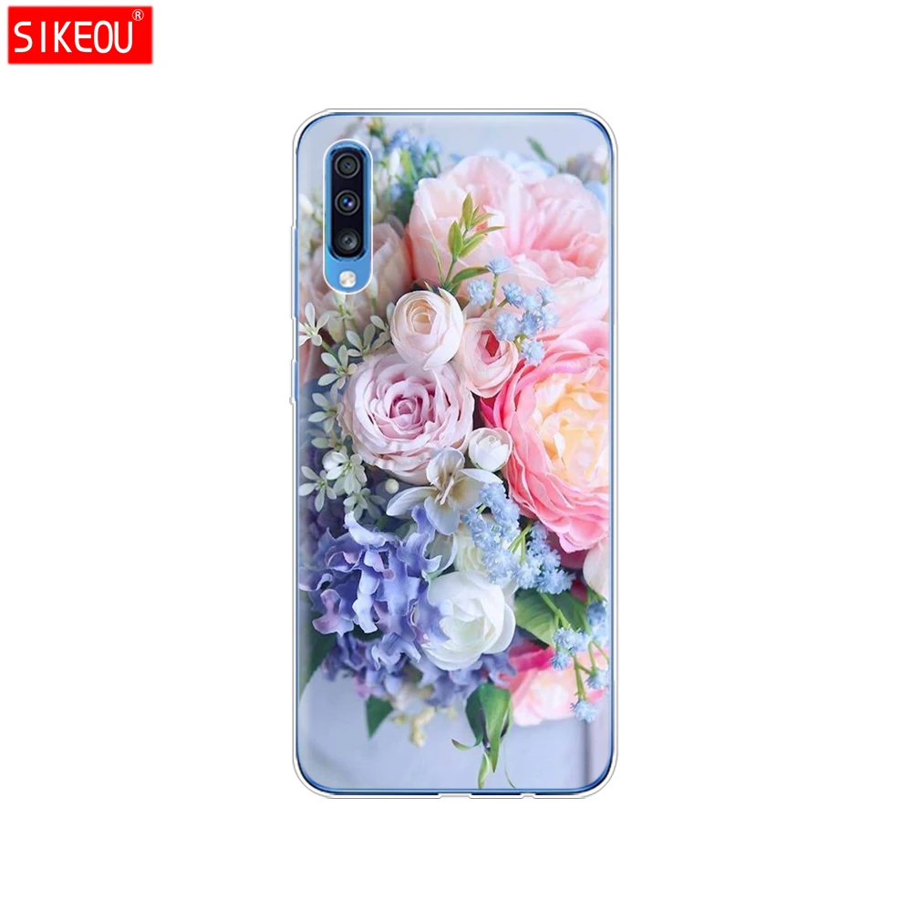 For Samsung A70 Case Soft TPU Phone Back Cover For Samsung Galaxy A70 silicon Cases Coque Capa A 70 A705 A705F bumper Cat - Цвет: 12070