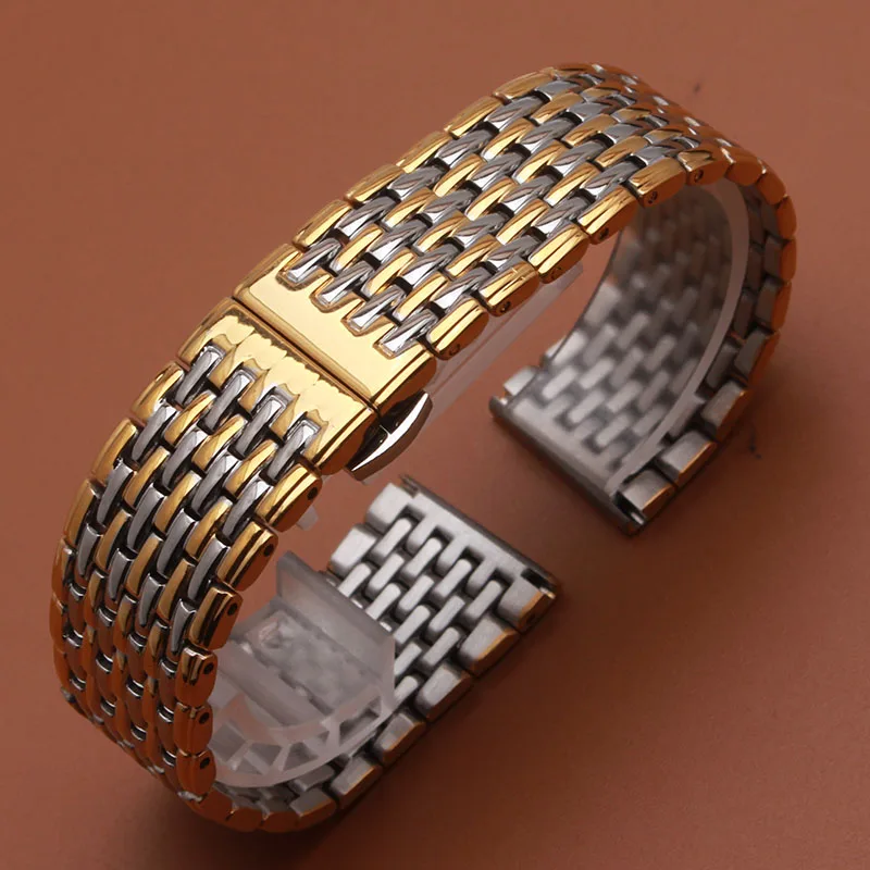 Браслет для часов мужской из нержавеющей стали металлический кварцевый браслет