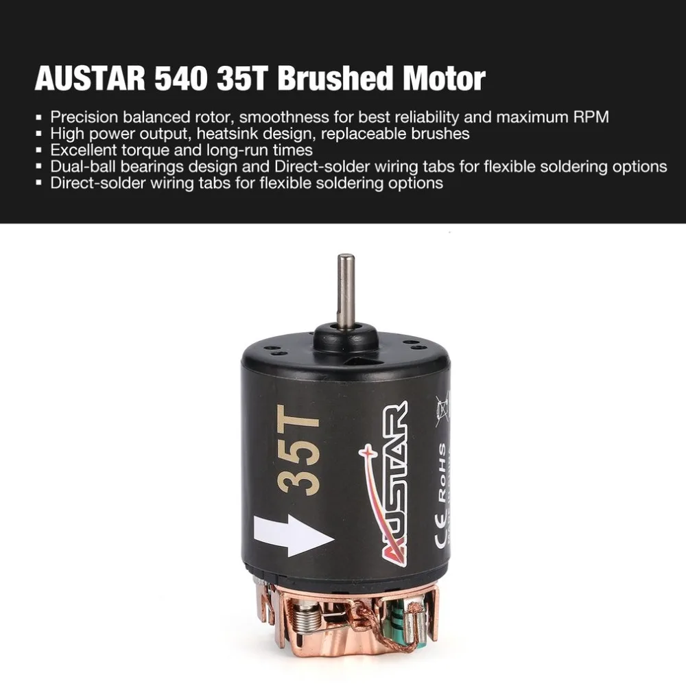 AUSTAR AX 540 13T 17T 21T 23T 27T 35T 45T 55T 80T матовый двигатель for1/10 ON/Off Road скалолазание Дрифт тур RC