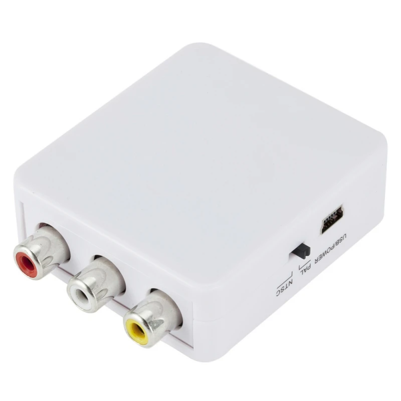 1080P Композитный Аудио Видео адаптер Upscaler HDMI в AV адаптеры конвертеры с USB кабелем RCA