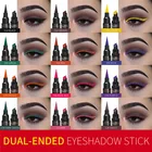 12 цветов двухсторонняя Черная Подводка для глаз треугольная печать подводка для глаз 2 в 1 Водостойкая Подводка для глаз макияж карандаш для глаз штамп