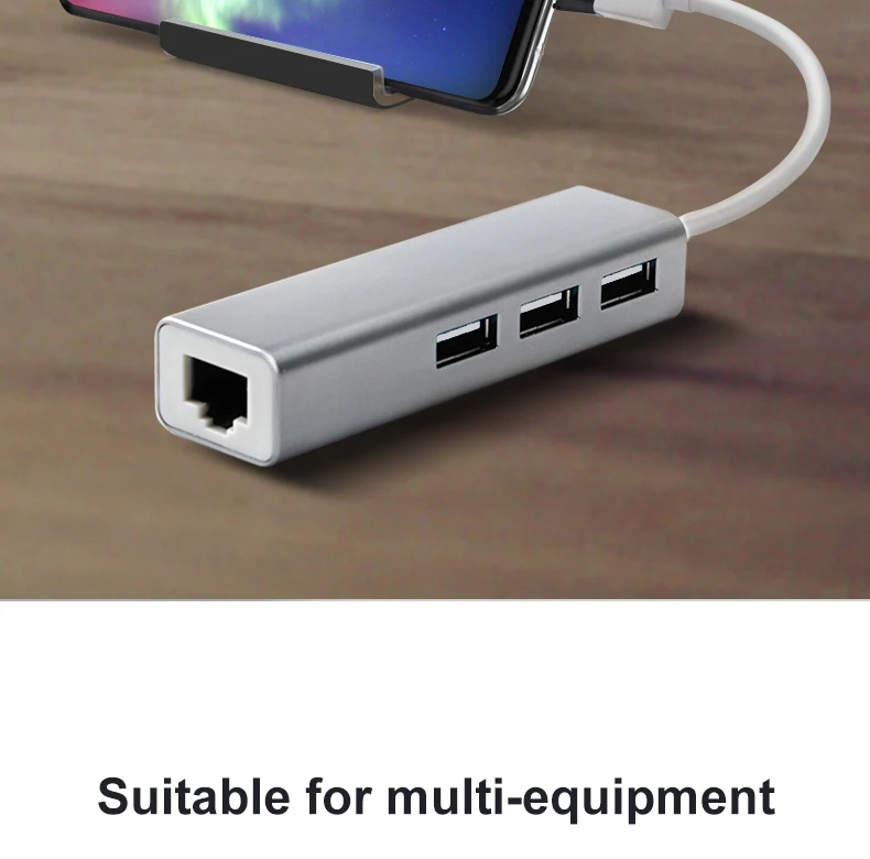 Ofccom USB Ethernet usb-хаб для RJ45 Lan сетевая карта 10/100 Мбит/с Ethernet-адаптер для Mac iOS портативных ПК Windows USB 2,0 концентратор