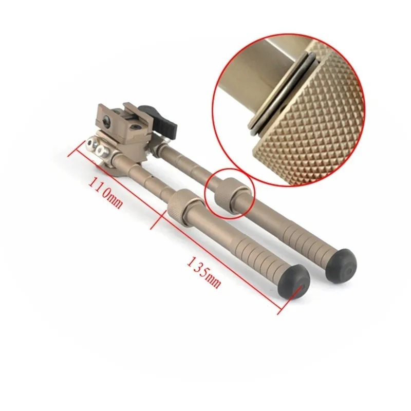 Tactical Hunting 2Pcs Aluminum Bipod Spikes Feet Stainless Quick Install Release for Atlas V8 Bipod Gun Rifle Accessory