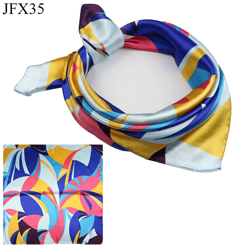 Лидер продаж Для женщин маленький шелковый шарф с принтом мода красочные картины