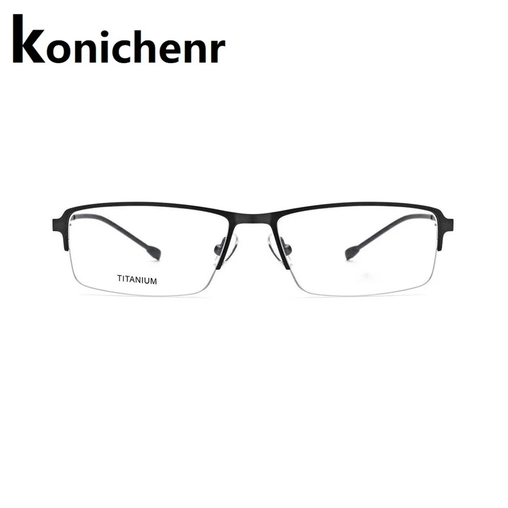 Titanium Alloy Glasses Frame Men Ultralight Square Half Myopia Prescription Eyeglasses 2019 Male Metal Spectacles | Аксессуары для