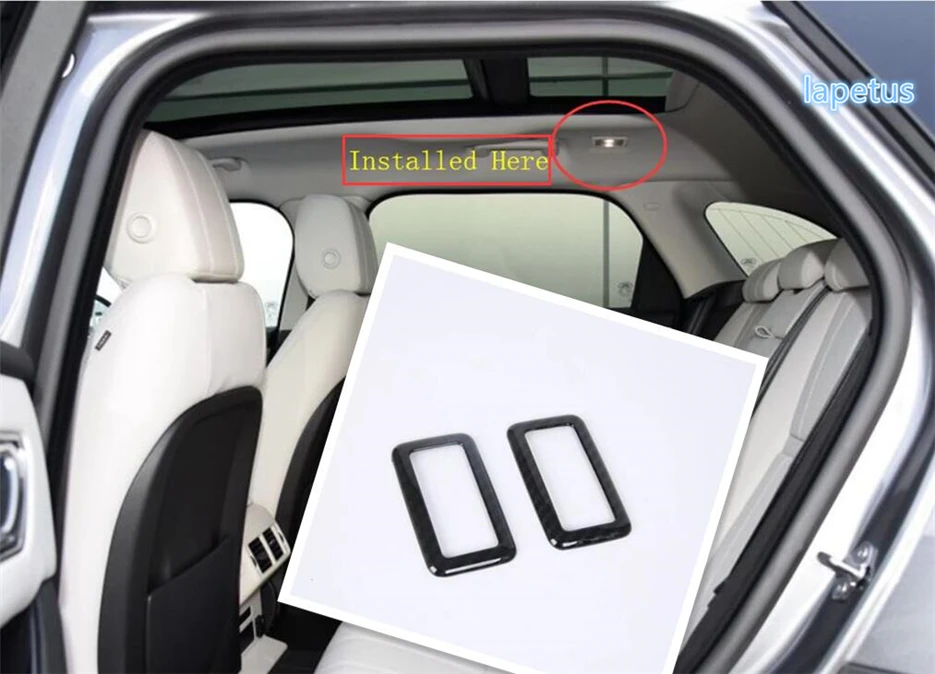Lapetus Rear Row Roof Reading Lights Lamp Decoration Frame Cover Trim Fit For Land Rover Range Velar 2018 - 2021 / ABS | Автомобили и