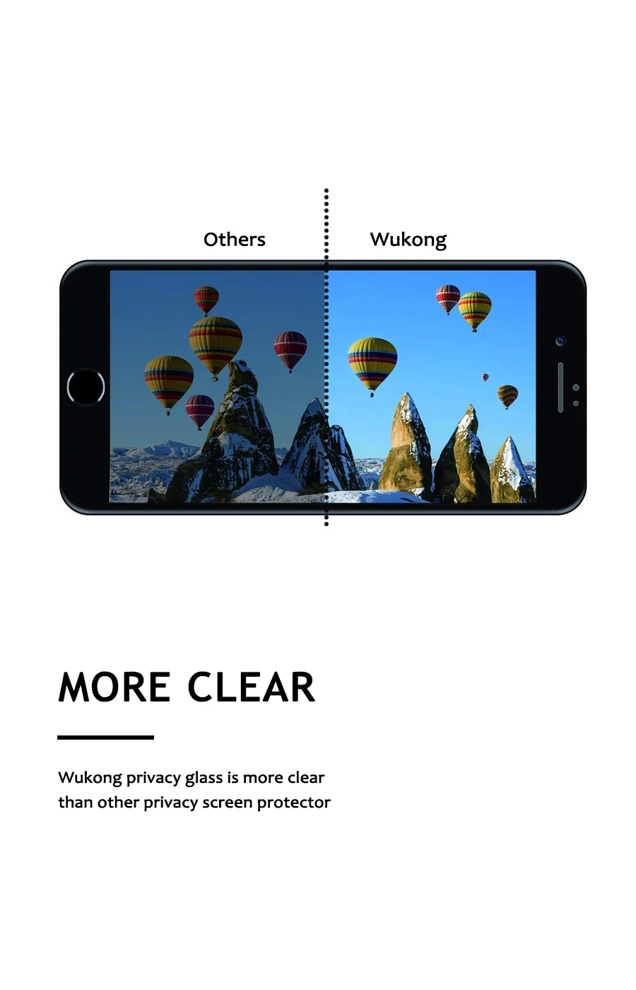 Wukong IPhone 7 полное покрытие 9D закаленное стекло защитное стекло для сохранения личной информации для IPhone X защищающий от подсматривания для IPhone 8 нано-покрытие для XS MAX