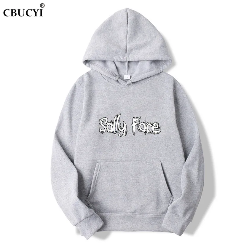Весна осень уличная мода повседневные толстовки Sally face Толстовка мужская с длинным рукавом Harajuku мягкие Пуловеры верхнее пальто - Цвет: Light gray