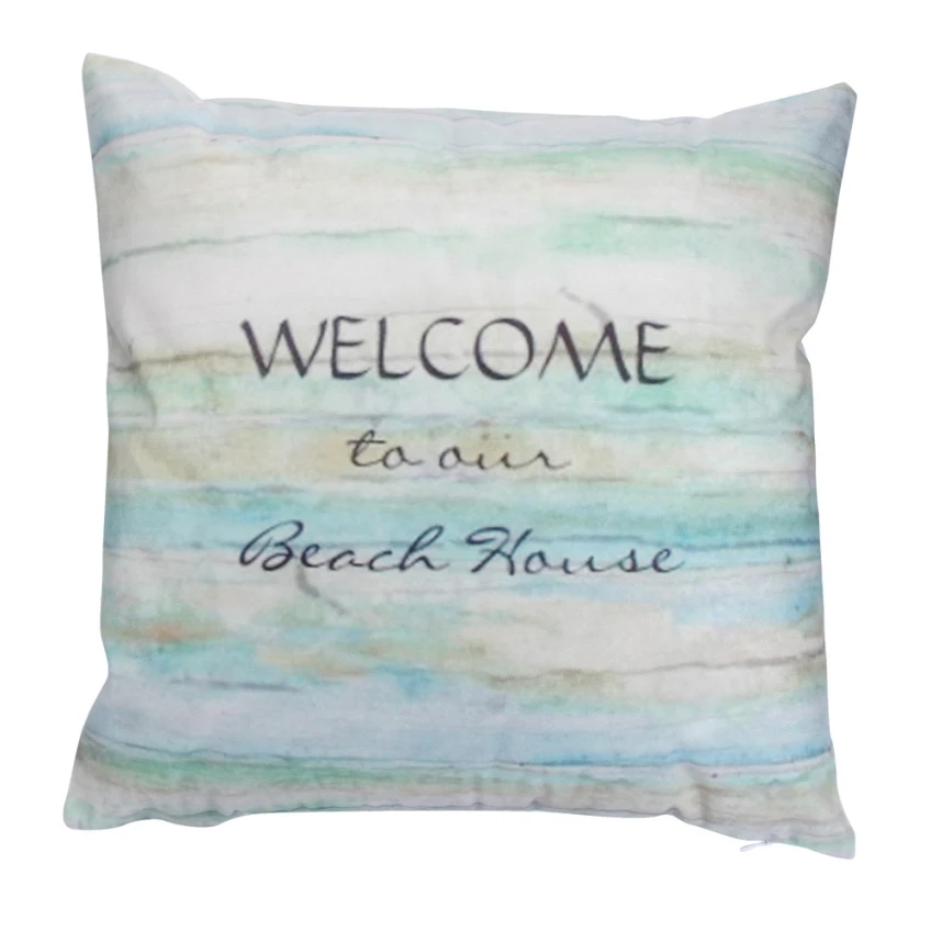 Чехол для подушки Ouneed 45x45 см с принтом персонажа дома пляжа|decorative pillow case|decorative cd