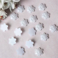 acrylic semi round flower half pearl beads shape simulated making diy craft accessories beads fit jewelry handmade 144pcsbag
