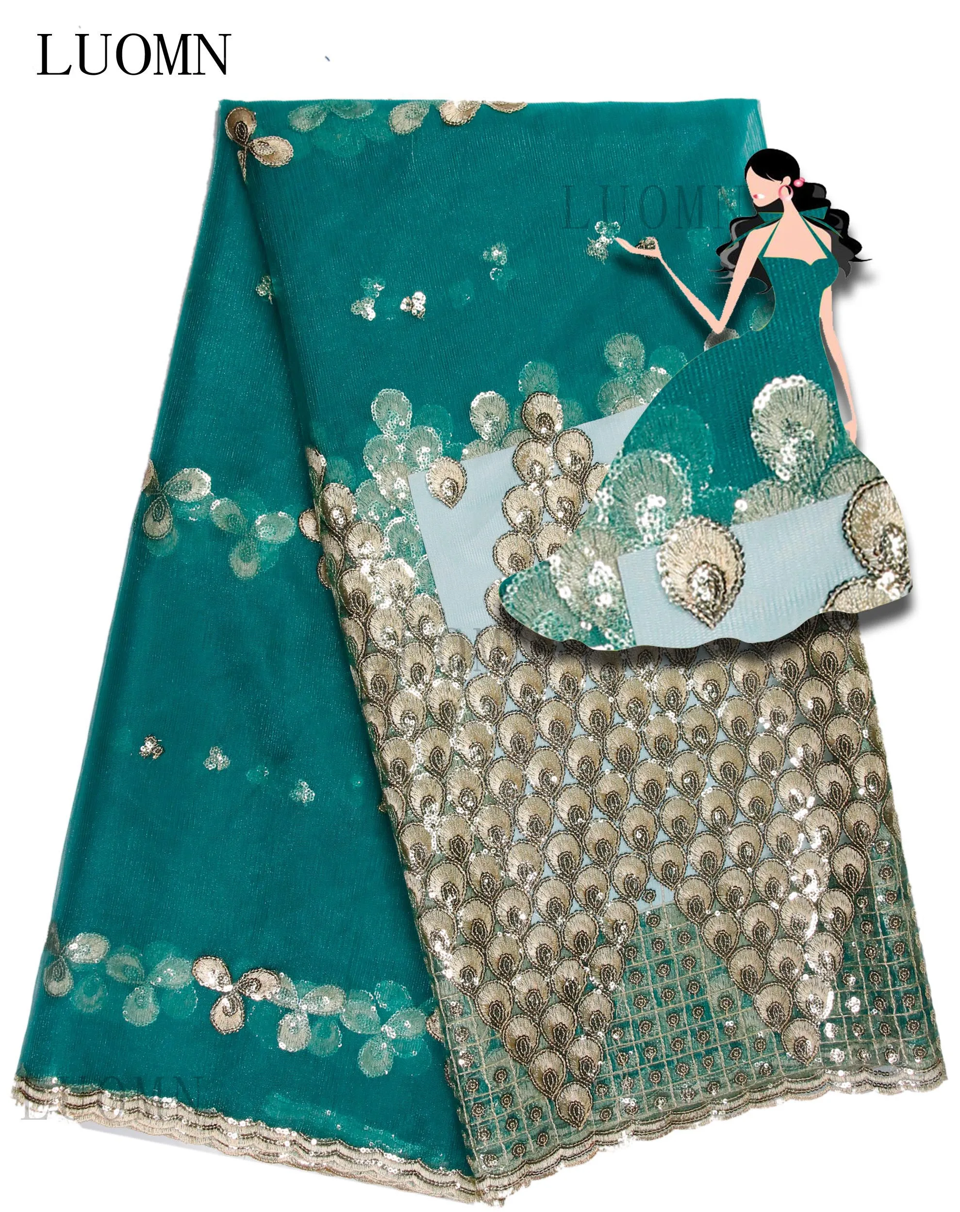 Женское кружевное платье из индийского шелка с пайетками свадебное блузкой и