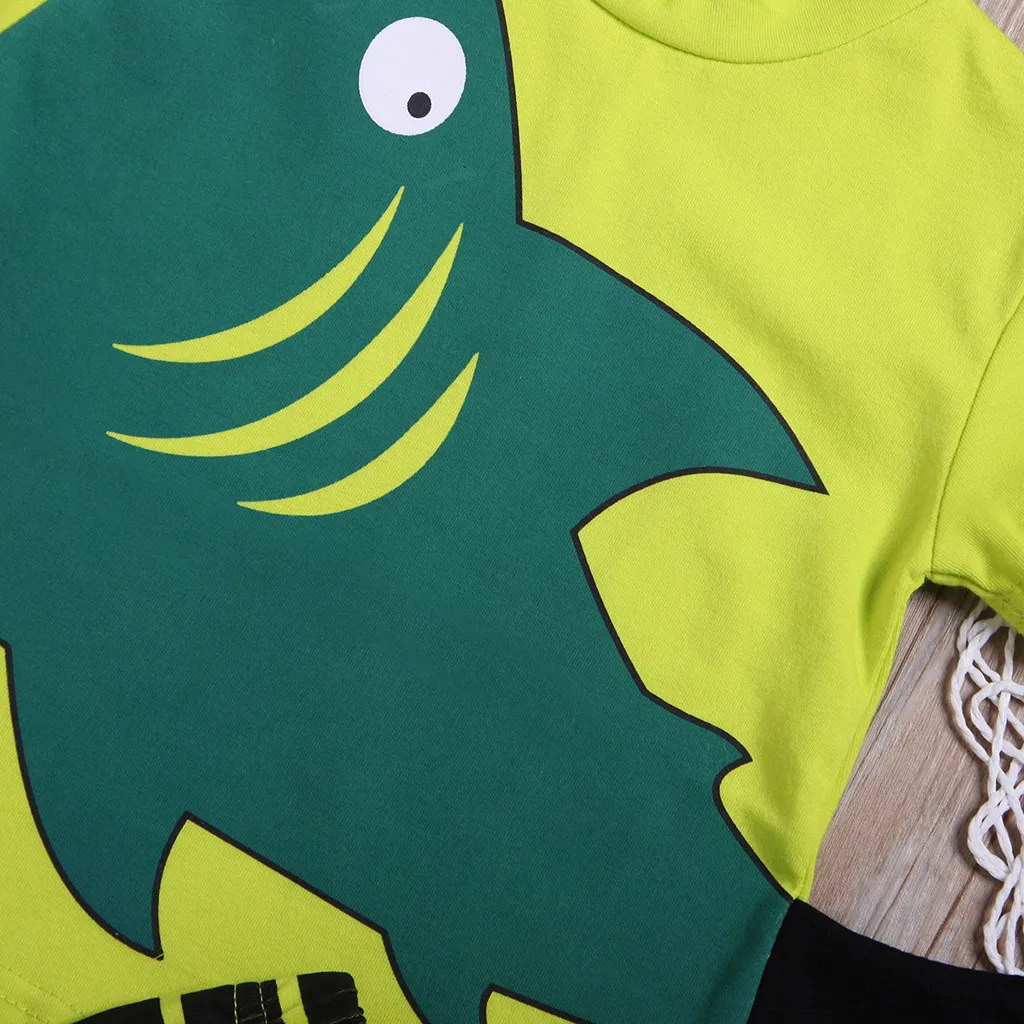 Комплект одежды для новорожденных Футболка с рисунком маленьких мальчиков Шорты