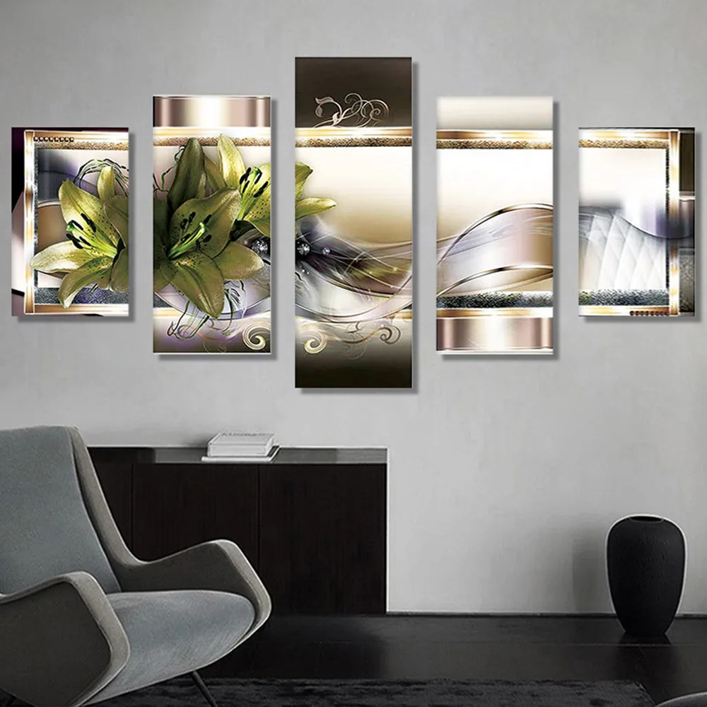 Абстрактный цветок необычная трехмерная картина 5D полная наклейка со стразами