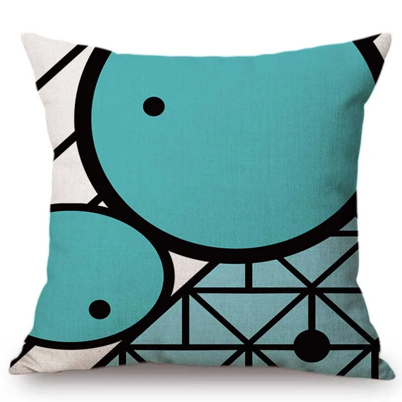 18 &quotскандинавский синий абстрактный геометрический узор в стиле мефис домашняя