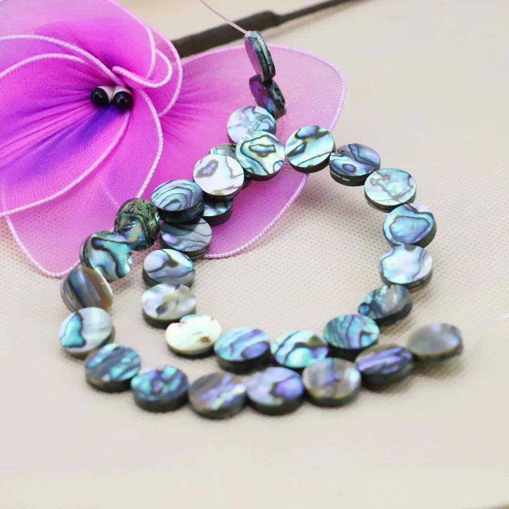 12 мм аксессуары серия круглые 16 дюймов натуральные абалона морские ракушки