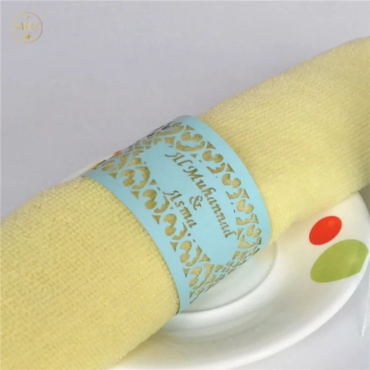 60pcs Free Shipping Laser Cut Customized Jewish Bar Mitzvah Party Wedding Napkin Rings | Дом и сад