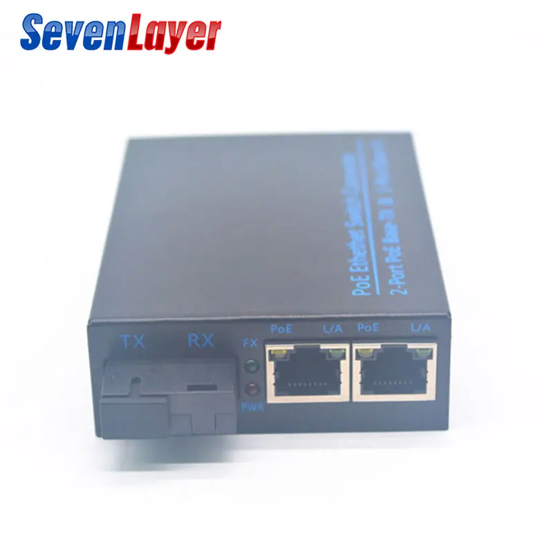 100 м двойной волоконный Ethernet волоконно-оптический коммутатор с 2 портами rj45 poe