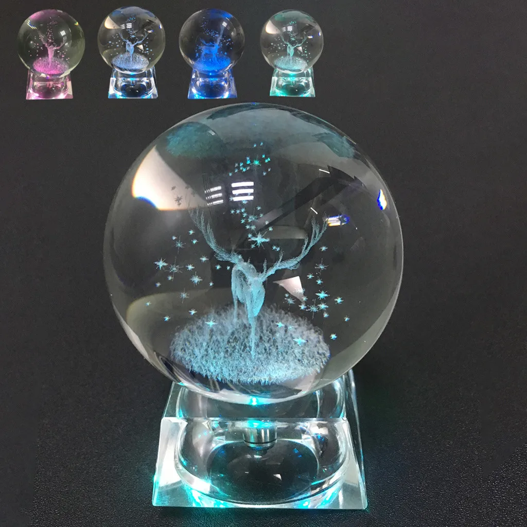 5 шт./лот Резные Шары из натурального кварца Хрустальные шарики в 3D виде